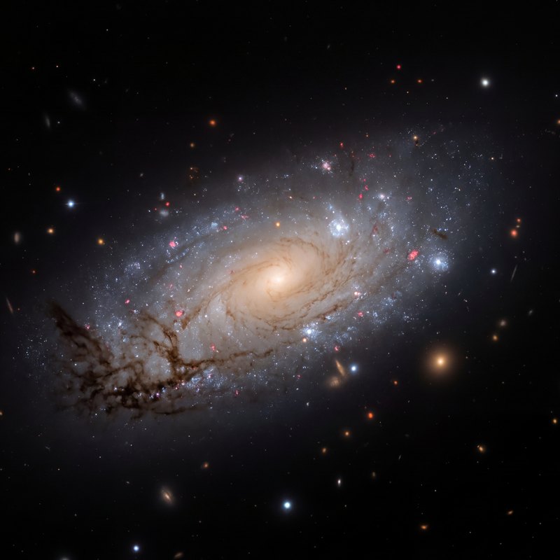 UGC 3487, telescope photograph finished for print