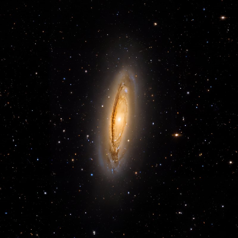 M65 (NGC 3623), telescope photograph finished for print