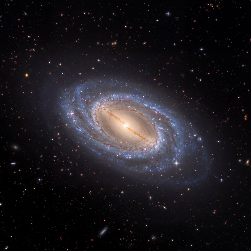 M109 (NGC 3992), telescope photograph finished for print