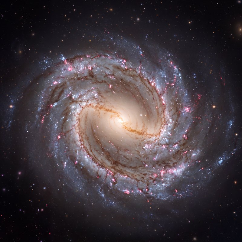 M61 (NGC 4303), telescope photograph finished for print