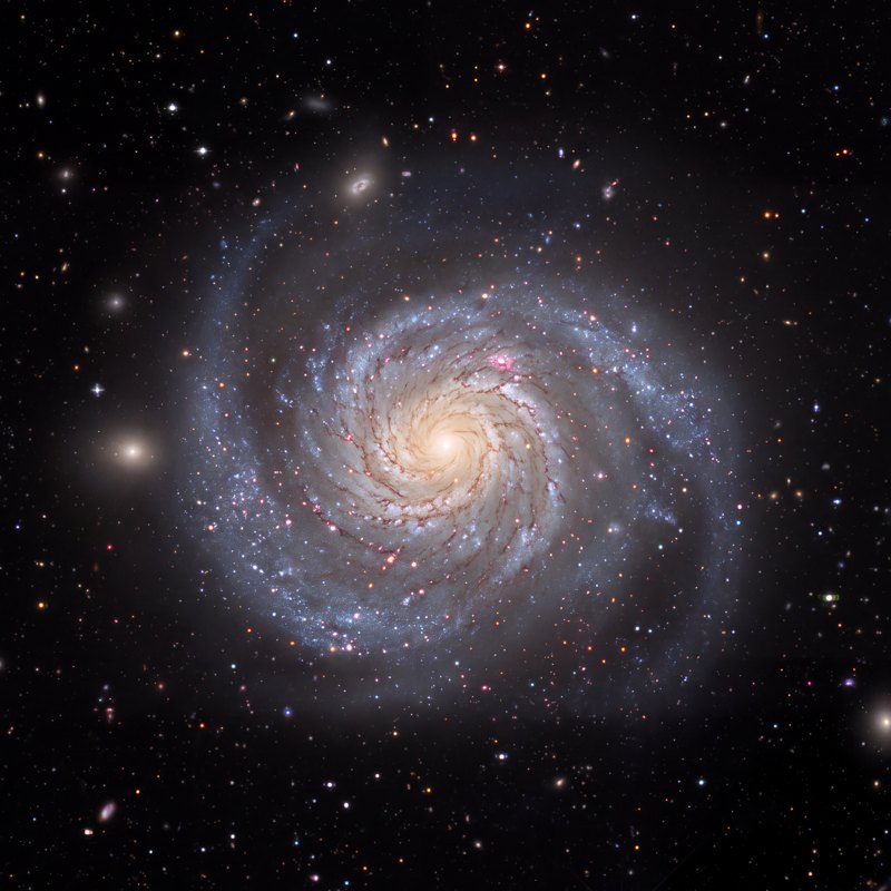 M100 (NGC 4321), telescope photograph finished for print