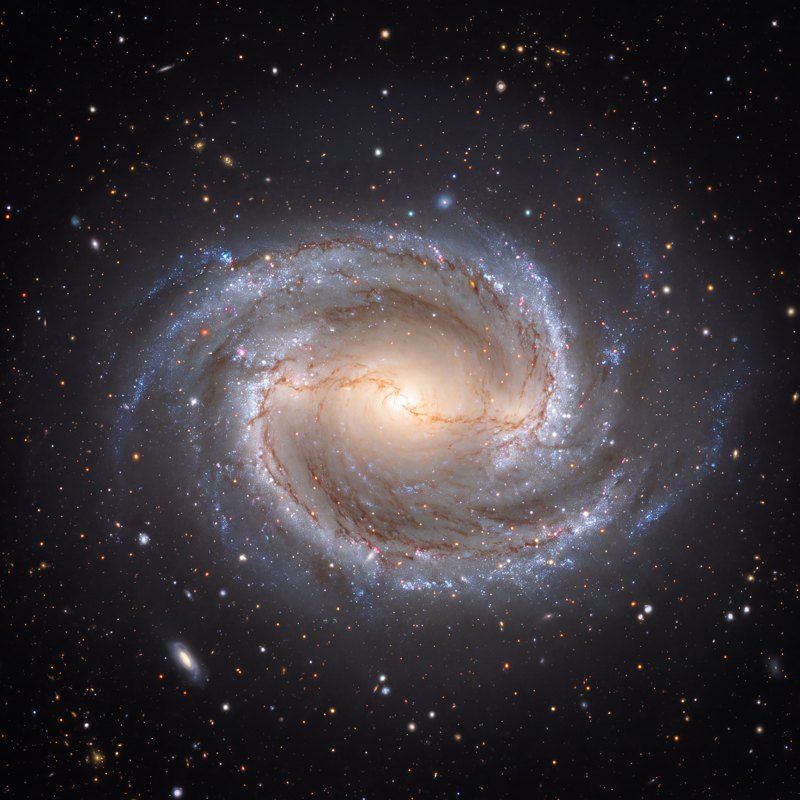 M91 (NGC 4548), telescope photograph finished for print