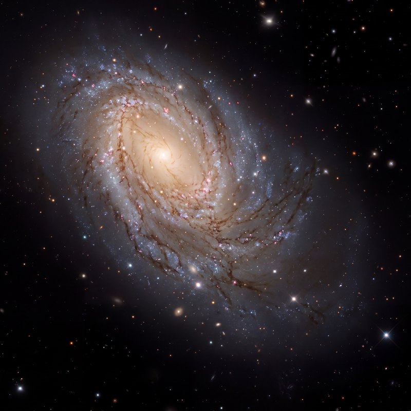 NGC 4725, telescope photograph finished for print