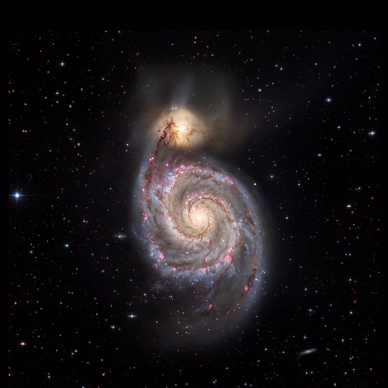 The Whirlpool Galaxy, M51, finished for print