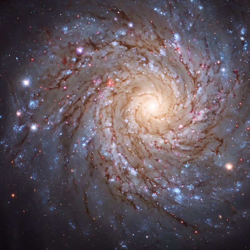 Phantom Galaxy (M74 · NGC 628), telescope photograph finished for print