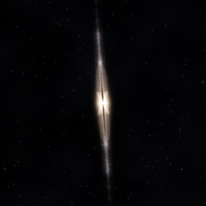 Rendering of PGC 34028 from its measured parameters